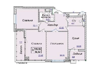 3-комнатная 102.83 м² в ЖК Новопечерские Липки от 34 390 грн/м², Киев