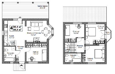 Котедж 75.7 м² в КМ HappyTown від 11 610 грн/м², с. Калинівка