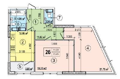 2-комнатная 75.45 м² в ЖК Podil Plaza & Residence от 32 000 грн/м², Киев