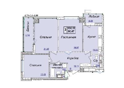 3-комнатная 104.18 м² в ЖК Новопечерские Липки от 58 162 грн/м², Киев