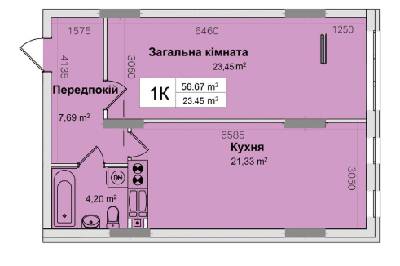 1-комнатная 56.67 м² в ЖК Ривьера от 24 300 грн/м², Киев