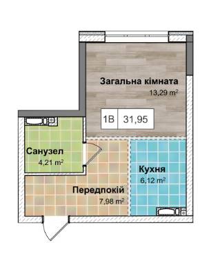 1-кімнатна 31.95 м² в ЖК Рів'єра від 27 000 грн/м², Київ