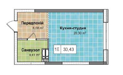 1-комнатная 30.43 м² в ЖК Ривьера от 27 000 грн/м², Киев