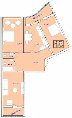 3-кімнатна 103.8 м² в ЖК Aqua Marine від 22 900 грн/м², Одеса