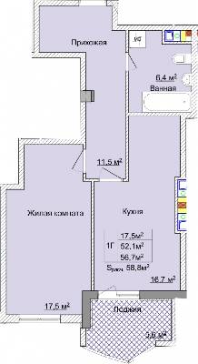 1-комнатная 56.7 м² в ЖК Aqua Marine от 24 800 грн/м², Одесса