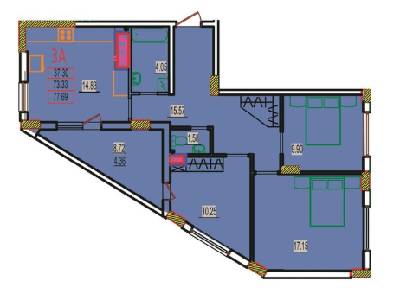 3-комнатная 77.89 м² в ЖК RosenTal от 18 100 грн/м², с. Лиманка