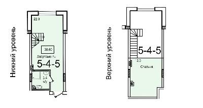 1-комнатная 38.6 м² в ЖК Smart от 12 900 грн/м², с. Крыжановка