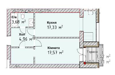 1-кімнатна 45.25 м² в ЖК Чайка Люкс від 19 600 грн/м², Одеса