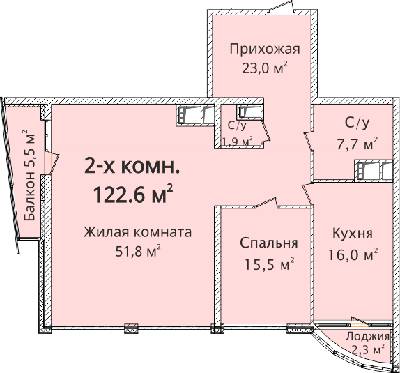 2-комнатная 122.6 м² в ЖК Новый берег от 31 000 грн/м², Одесса