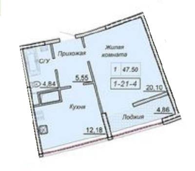 1-кімнатна 47.5 м² в ЖК Сорок третя перлина від 24 900 грн/м², Одеса
