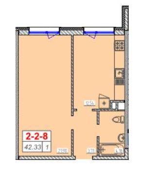 1-кімнатна 42.33 м² в ЖК Сорок шоста перлина від 15 250 грн/м², Одеса