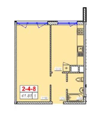 1-кімнатна 41.87 м² в ЖК Сорок шоста перлина від 15 250 грн/м², Одеса
