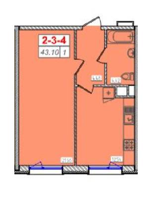1-кімнатна 43.1 м² в ЖК Сорок шоста перлина від 15 250 грн/м², Одеса