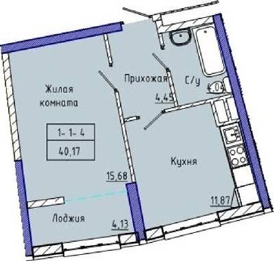 1-комнатная 40.17 м² в ЖК Сорок восьмая жемчужина от 25 500 грн/м², Одесса