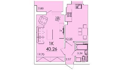 1-кімнатна 40.26 м² в ЖК Eco Solaris від 16 100 грн/м², с. Крижанівка