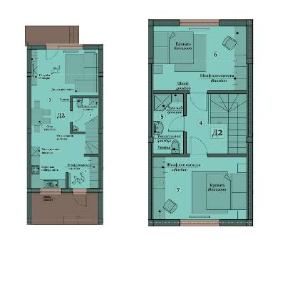 Таунхаус 86.9 м² в КГ LightHouse от застройщика, пгт Таирово