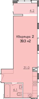 1-кімнатна 39.3 м² в ЖК Victory Hall від 16 850 грн/м², Дніпро