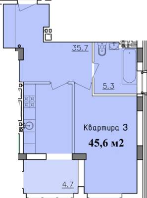 1-комнатная 45.8 м² в ЖК Victory Hall от 25 000 грн/м², Днепр