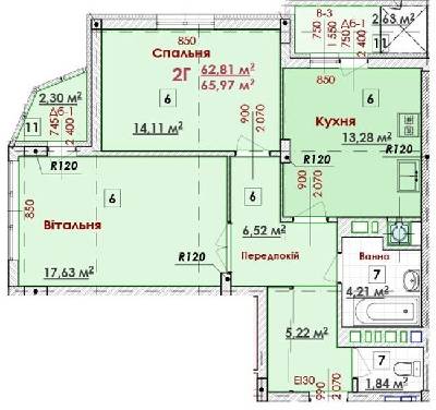 2-комнатная 65.97 м² в ЖК Соняшник от 16 500 грн/м², Львов