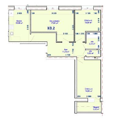 3-кімнатна 71.95 м² в ЖК Хотів від 18 000 грн/м², с. Хотів