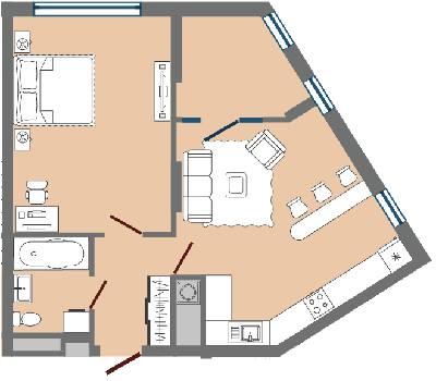 1-комнатная 55.6 м² в ЖК Greenville Park Lviv от 19 150 грн/м², Львов