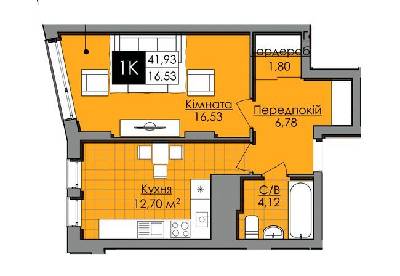 1-кімнатна 41.93 м² в ЖК Нове Життя від 18 000 грн/м², Львів