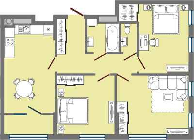 3-комнатная 80.58 м² в ЖК Greenville Park Lviv от 22 150 грн/м², Львов
