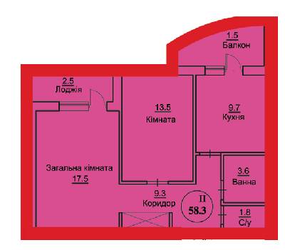 2-комнатная 58.3 м² в ЖК на вул. Чорновола, 22, 22А от 12 200 грн/м², г. Городок