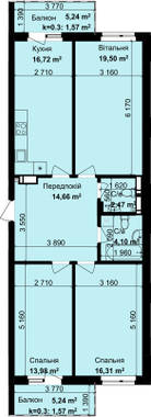 3-комнатная 90.88 м² в ЖК Кришталевi джерела от 32 000 грн/м², Киев