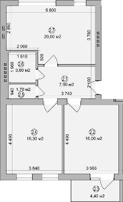2-комнатная 66.8 м² в ЖК Перфект Хаус от 9 900 грн/м², г. Калуш