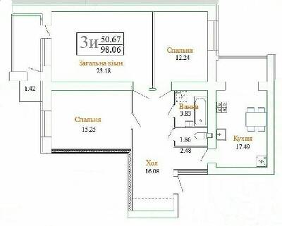 3-комнатная 98.06 м² в ЖК на ул. Плоская, 23/1 от 18 500 грн/м², Хмельницкий