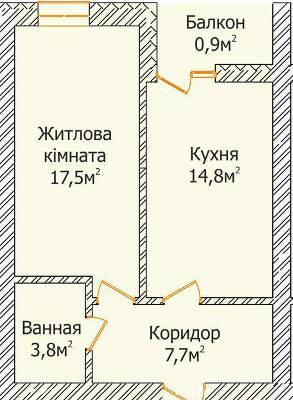 1-комнатная 44.7 м² в ЖК Сонячне містечко от застройщика, Черновцы