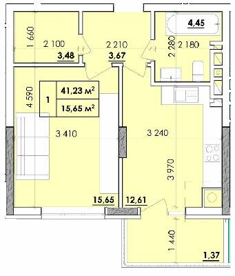 1-кімнатна 41.23 м² в ЖК Віденський Квартал від 18 200 грн/м², Чернівці