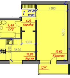 1-кімнатна 39.58 м² в ЖК Скандинавський від 12 900 грн/м², Луцьк