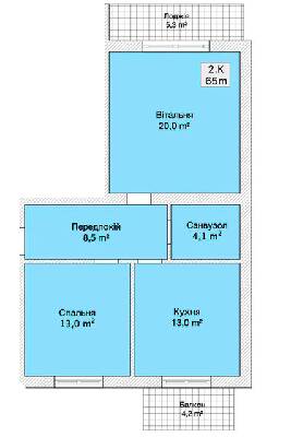2-комнатная 65 м² в ЖК на ул. Ляли Ратушной, 110 от 21 000 грн/м², Винница