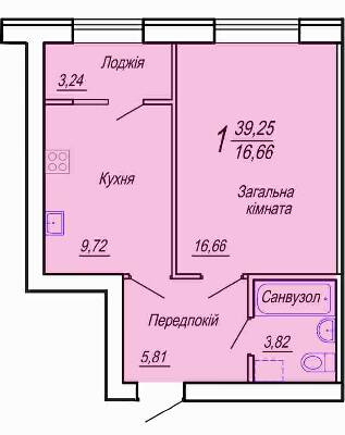 1-кімнатна 39.25 м² в ЖК Вільський від 14 500 грн/м², Житомир