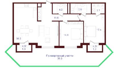 3-кімнатна 98.9 м² в ЖК Корона Ренессанса від 23 100 грн/м², Запоріжжя