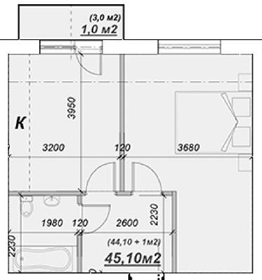 1-кімнатна 36.49 м² в ЖК Arena Village від 34 700 грн/м², с. Поляна