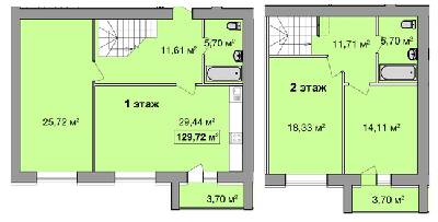 3-кімнатна 129.72 м² в ЖК Другий Парковий від 10 300 грн/м², Черкаси