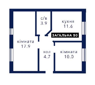 2-комнатная 50 м² в ЖК Riviera от 19 900 грн/м², пгт Гостомель