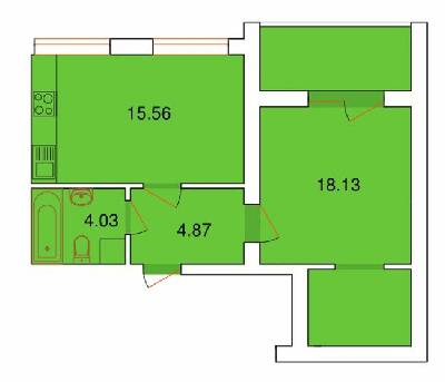 1-кімнатна 44.22 м² в ЖК Рідний Дім від 18 850 грн/м², м. Винники