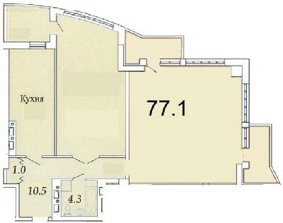 2-кімнатна 77.1 м² в ЖК Одісей від 14 000 грн/м², Одеса