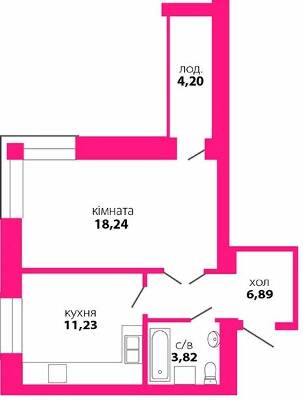 1-комнатная 44.38 м² в ЖК Квартал Виноградний от 12 550 грн/м², Ивано-Франковск
