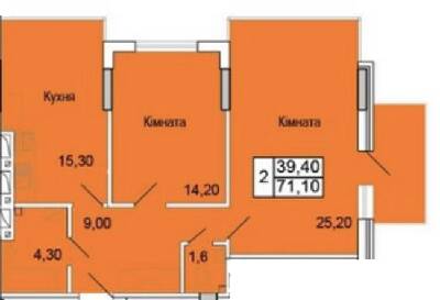 2-комнатная 71.1 м² в ЖК Парковый Бульвар от 12 000 грн/м², Хмельницкий