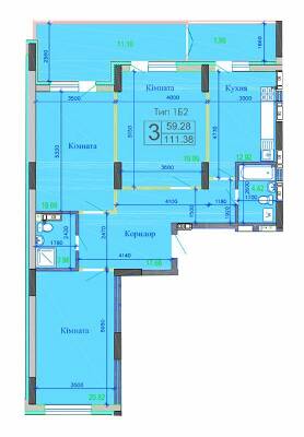 3-кімнатна 111.38 м² в ЖК River House від 17 000 грн/м², м. Українка