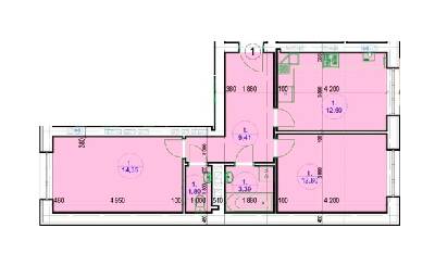 2-комнатная 54.15 м² в ЖК G-51 от застройщика, г. Ирпень