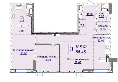 3-комнатная 108.02 м² в ЖК Новопечерские Липки от 67 200 грн/м², Киев