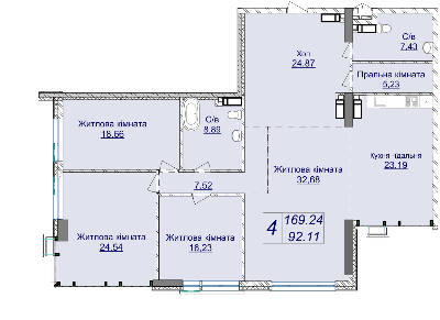 4-кімнатна 169.24 м² в ЖК Новопечерські Липки від 67 200 грн/м², Київ