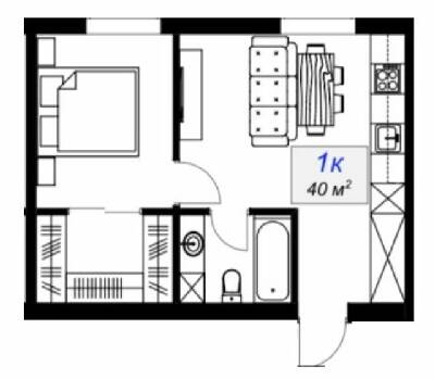 1-кімнатна 40 м² в ЖК Слобожанський від 16 800 грн/м², смт Слобожанське