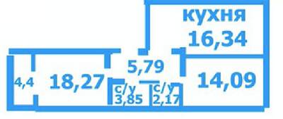 2-комнатная 61.83 м² в ЖК на ул. Жабинского, 2Д, 2В, 2Г, 2Е от 10 500 грн/м², Чернигов